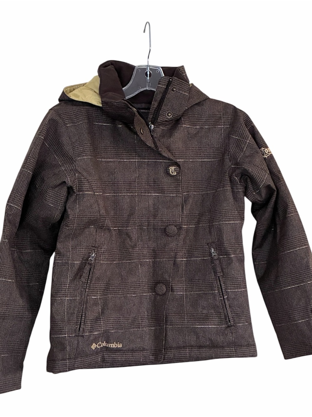 Columbia Convert Plaid Snowboard Jacket Sz Youth 10/12